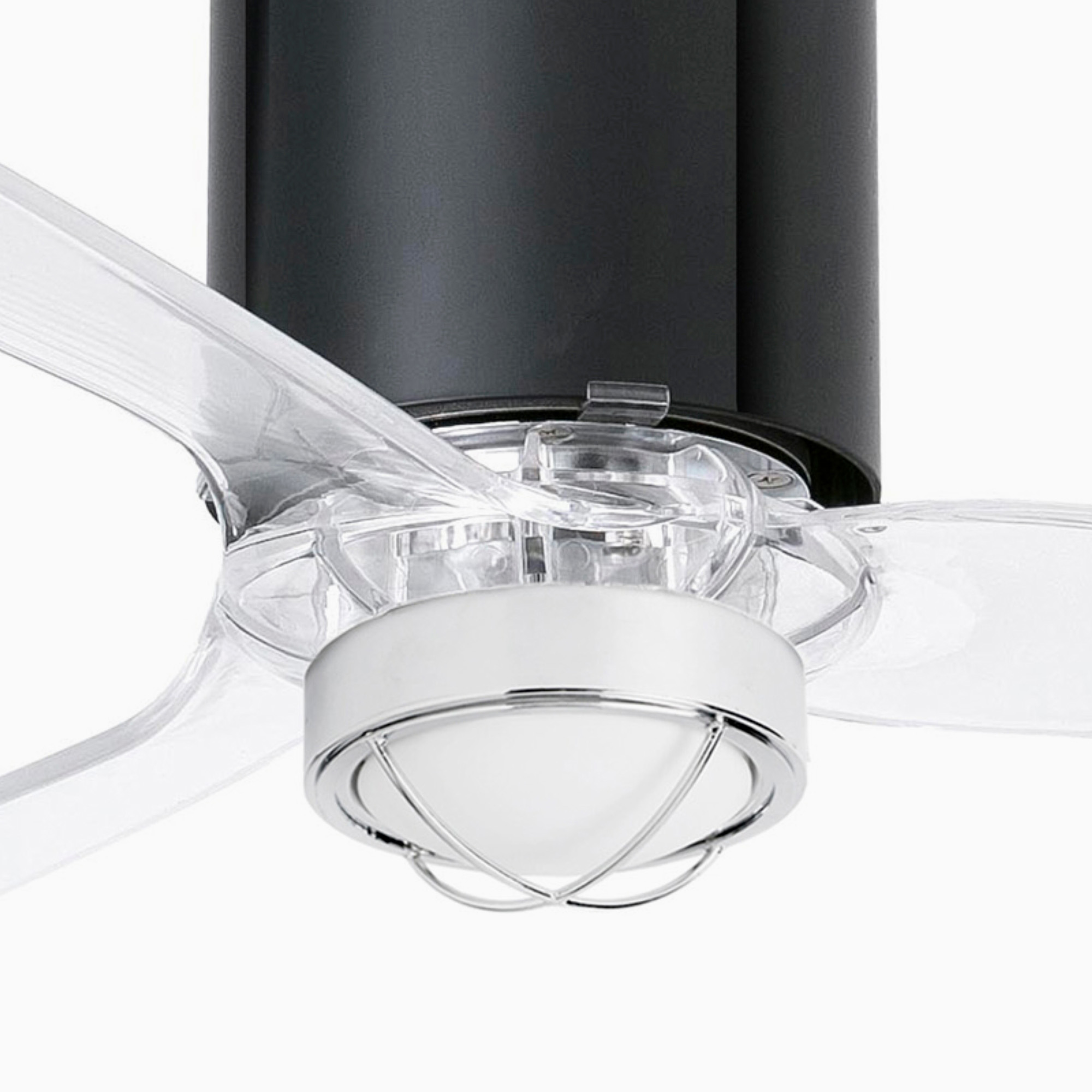 Потолочный вентилятор Mini Tube Fan LED черный/прозрачный 128 см Faro