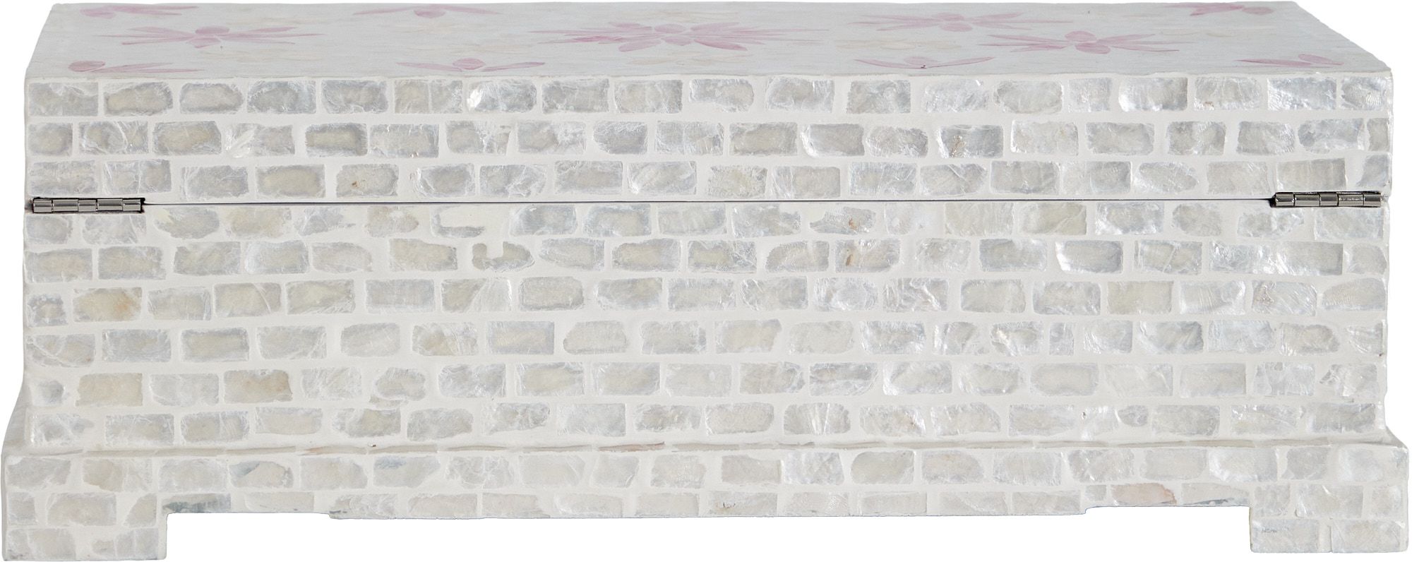 Шкатулка с отделкой раковинами устриц Glasar 67-003-W/1