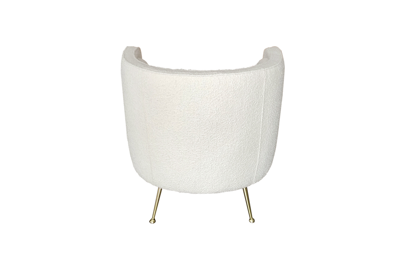 Кресло белое (ткань букле) Garda Decor ZW-852 WH