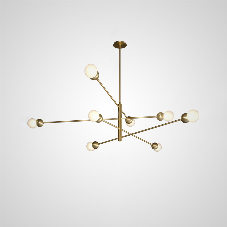 Люстра на штанге SALME L6 B Gold by ImperiumLoft