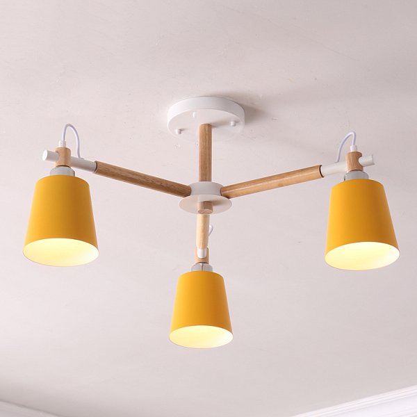 Люстра на штанге VARDA 3 lamps Yellow by ImperiumLoft