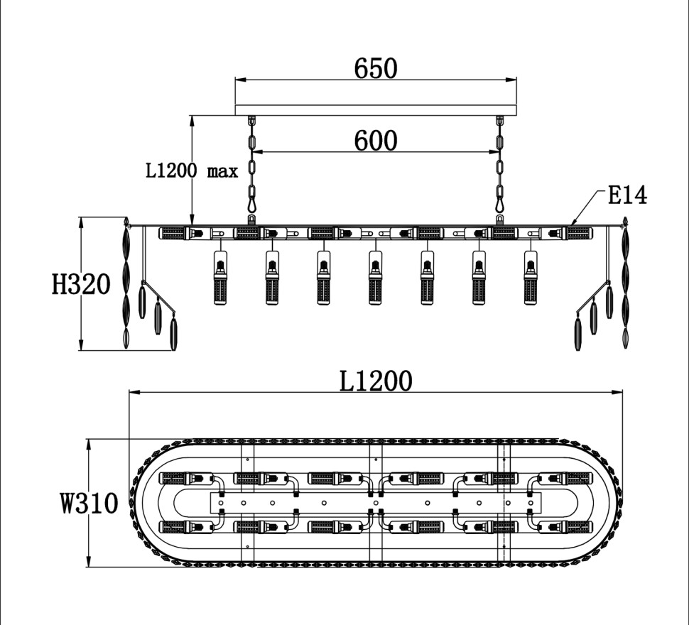 Люстра подвесная Fluorite FL1061-21P
