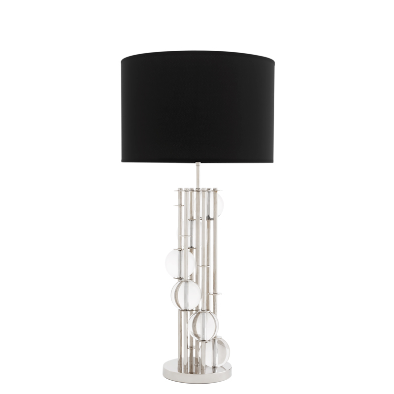 Настольная лампа Eichholtz Lorenzo nickel finish in. white shade UL 109567UL