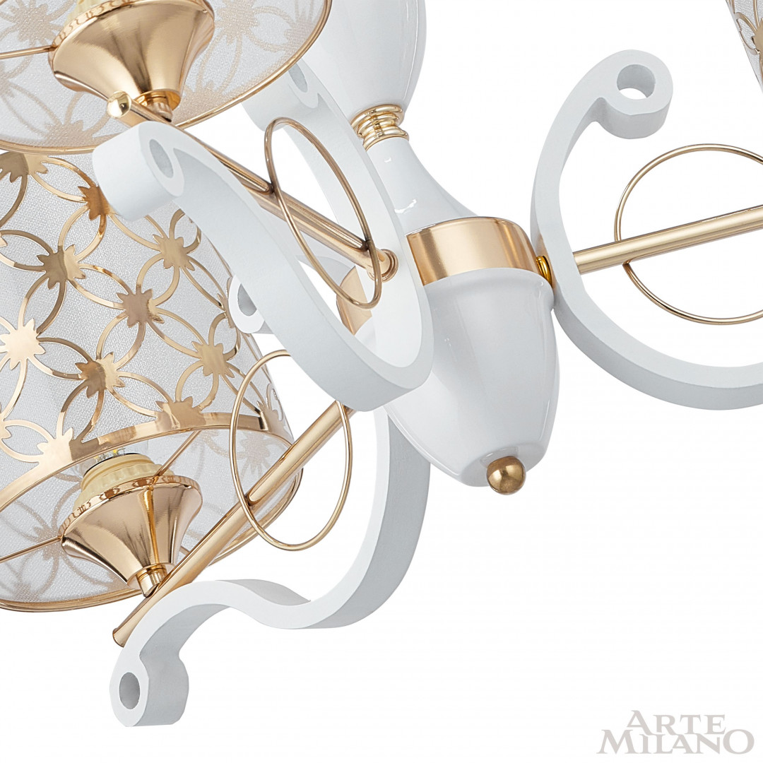Люстра подвесная с плафонами 303097/3 Wh/Gd Arte Milano