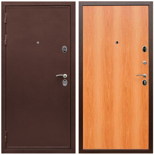 Дверь входная Graf Лондон Антик медь / МДФ 6 мм ПЭ Миланский орех