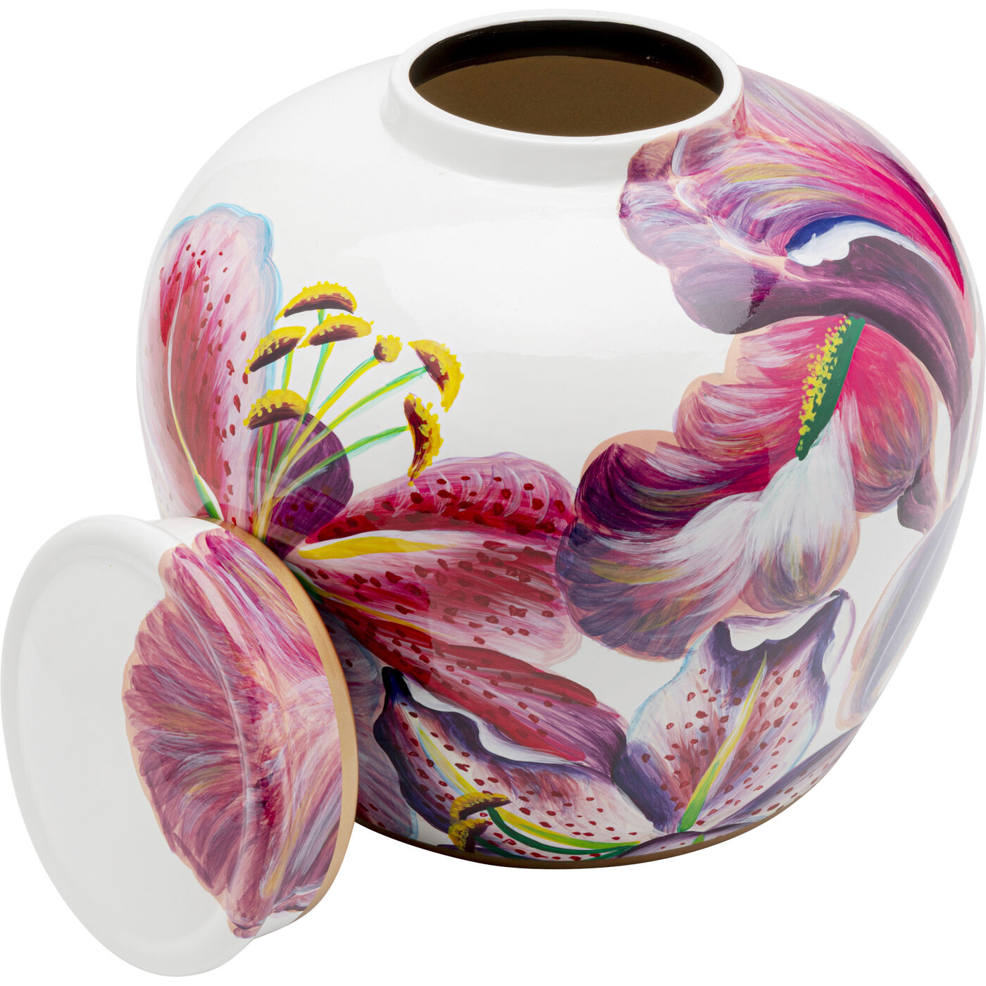 Банка декоративная Lillies Pink Ø27cm KARE 58107