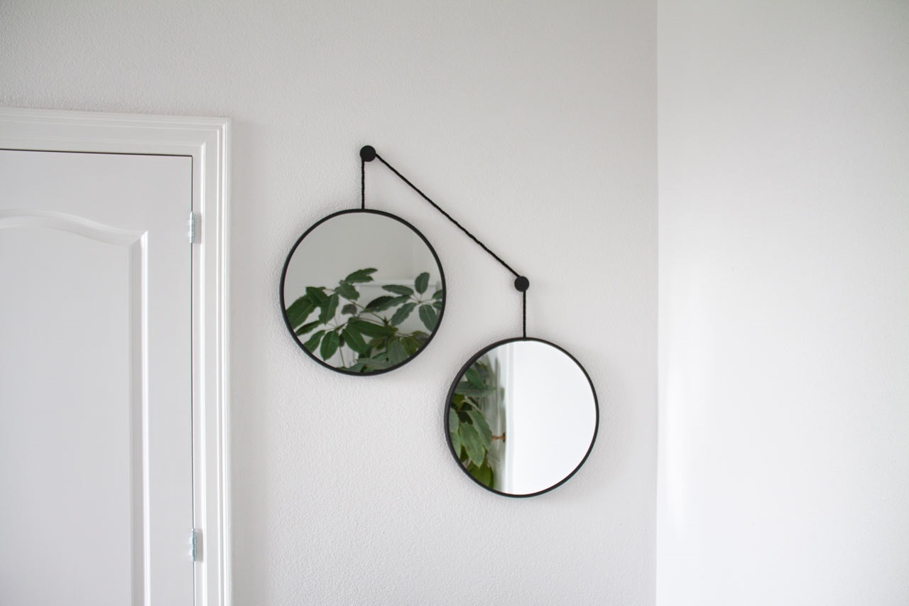 Balance M Black 2 зеркала по 40см  на черном шнуре Art-Zerkalo SM201BL