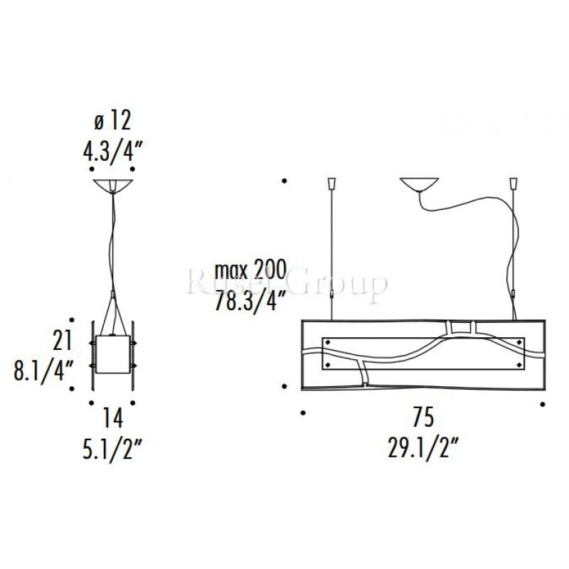 Подвесной светильник LEUCOS LAGUNA S75 Canal