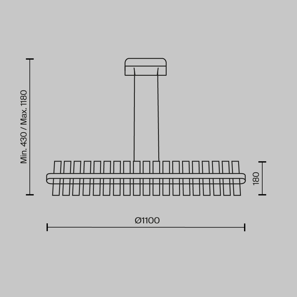 Подвесной светильник Maytoni MOD173PL-L48BS3K