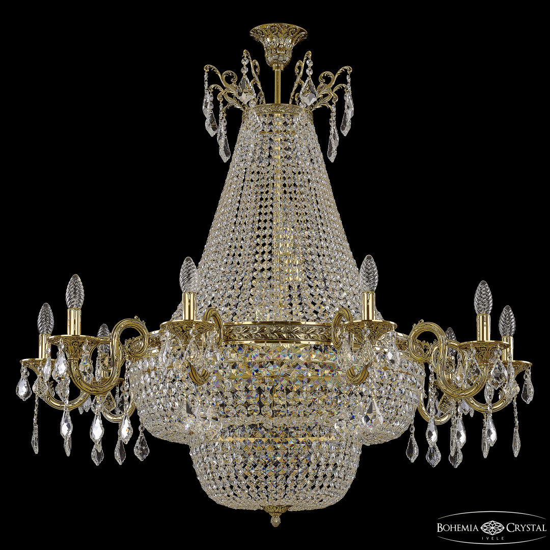 Люстра груша хрустальная 2110H203/8/100IV/Y1 GB Leafs Bohemia Ivele Crystal