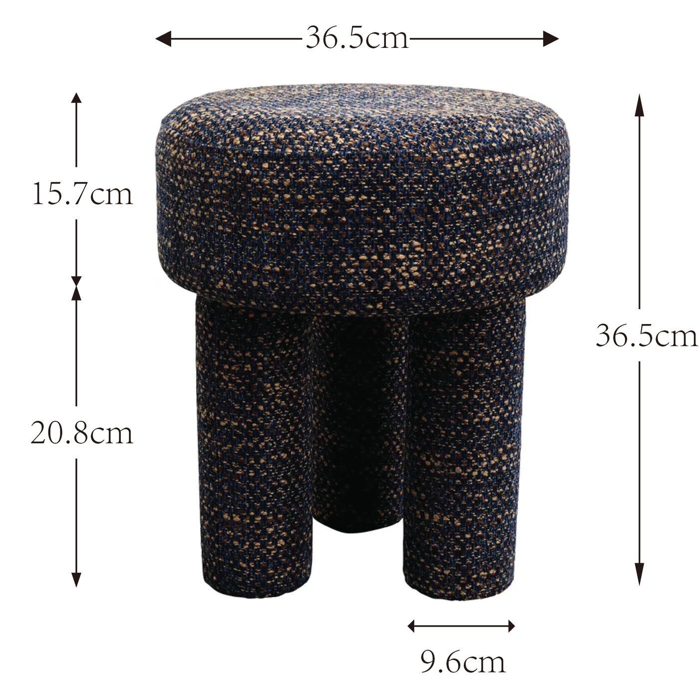 Пуф Tripod Blue Ø36 см KARE 87705