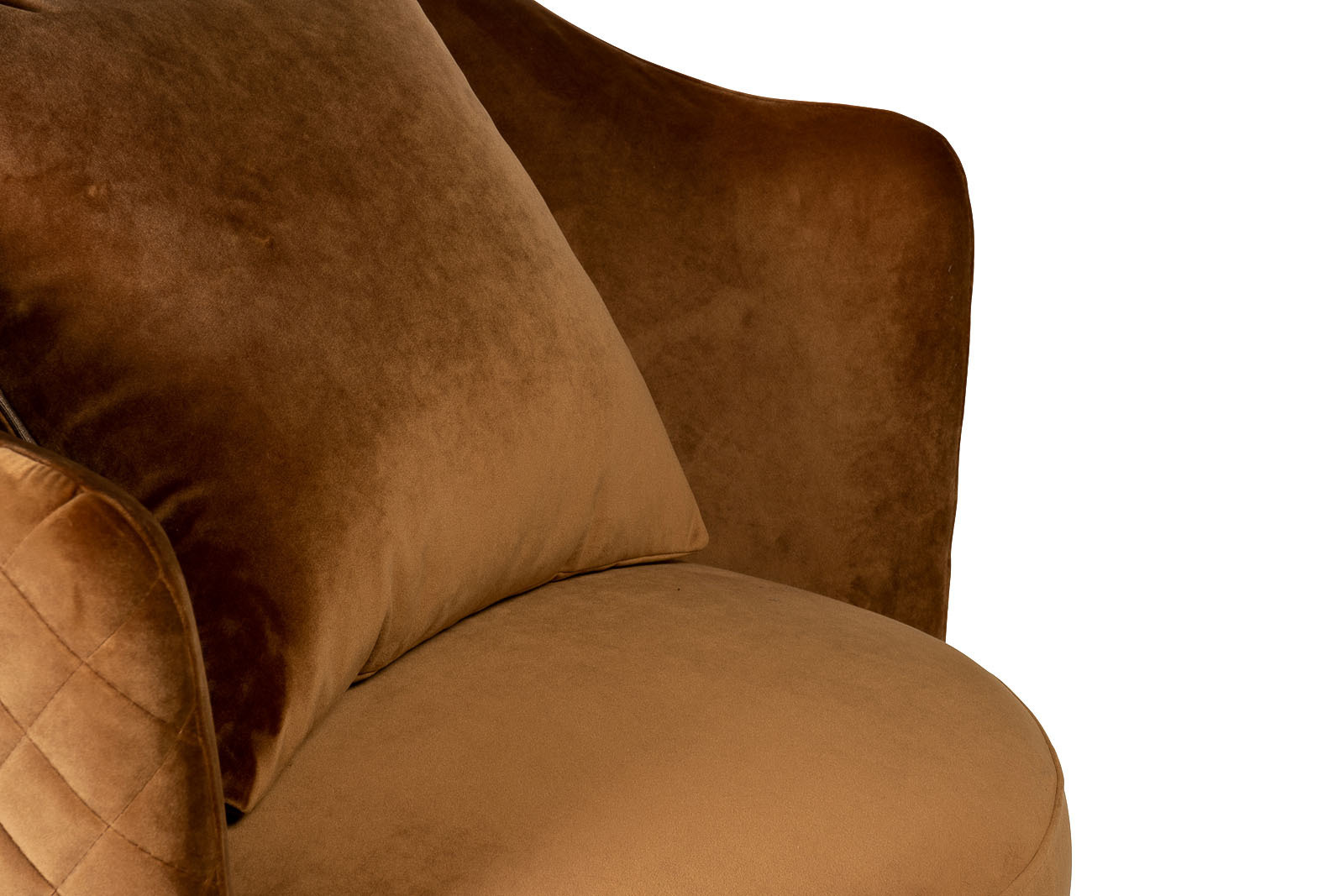 Кресло Verona Basic вращающееся велюровое золотое Garda Decor VERONA BASIC-3K-ЗОЛОТО-Pad14