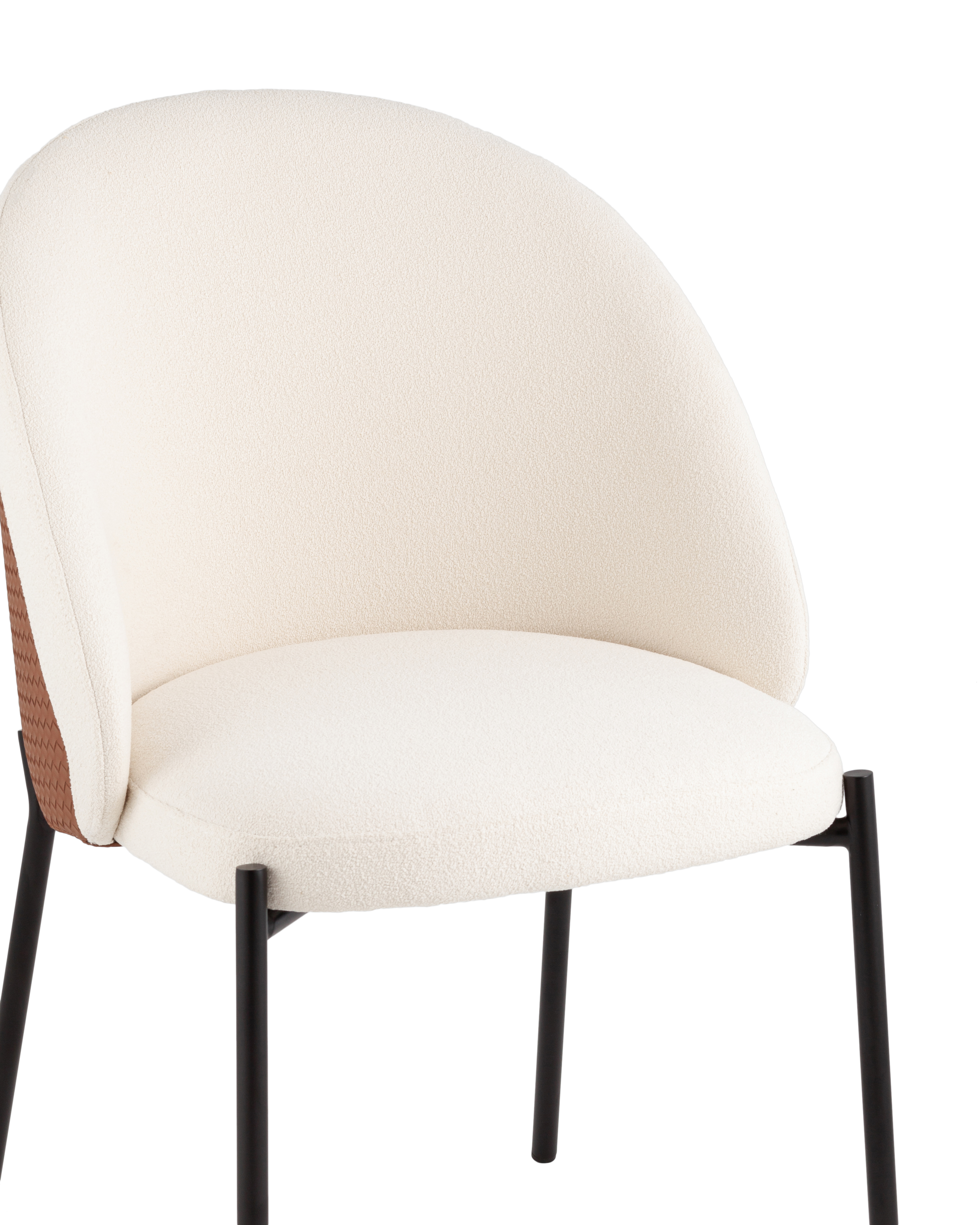 Стул обеденный Adelinde бежевый с коричневой экокожей Stool Group