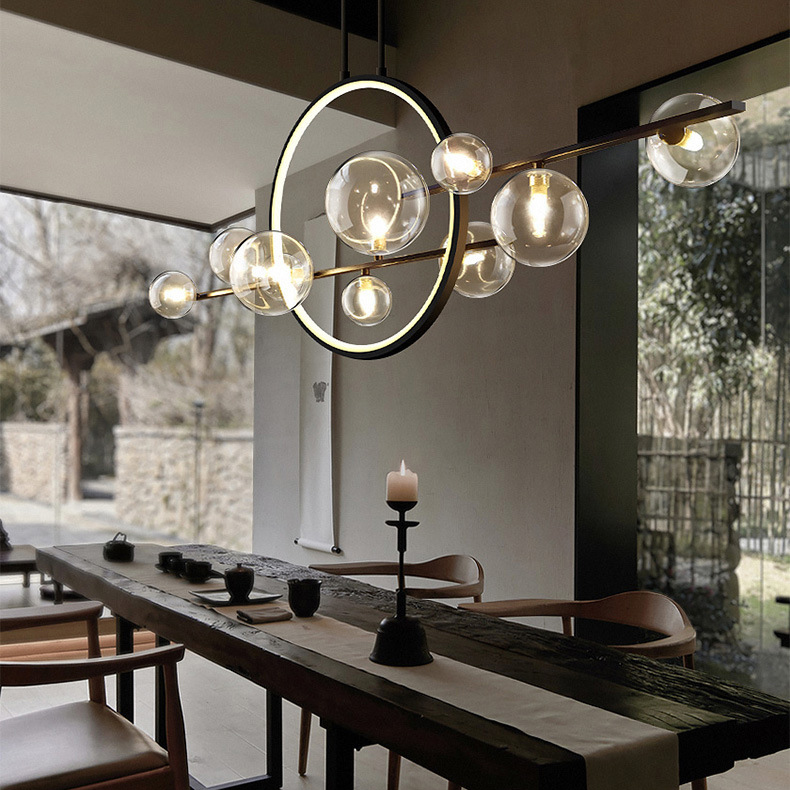 Подвесная люстра IONA L HALO 10 black by ImperiumLoft