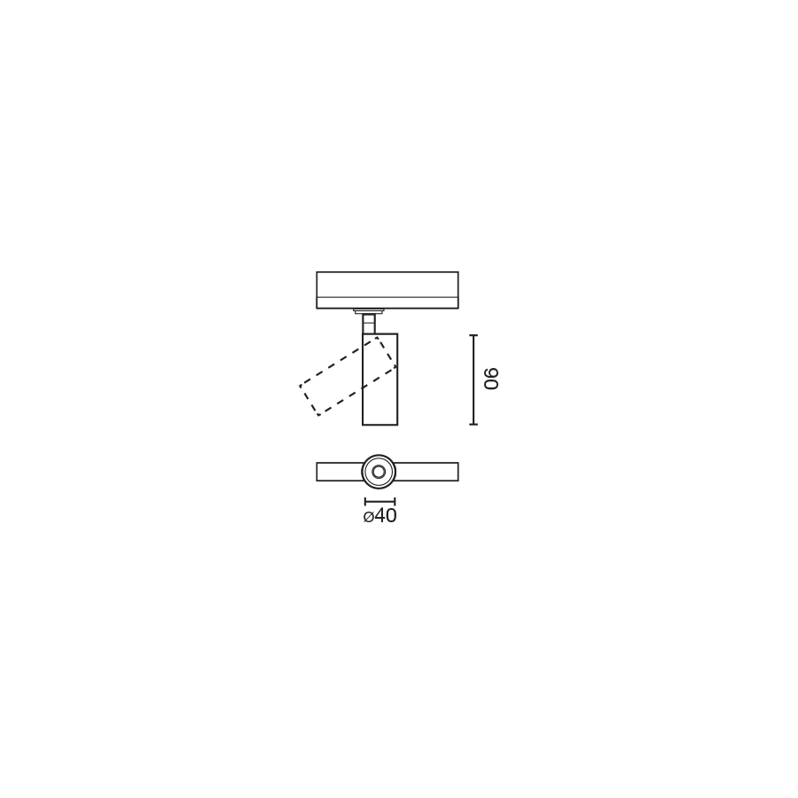 Трековый светильник FOST Ш40 7W черный 23° 2700K CRI97 Faro