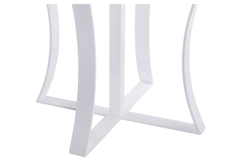 Стол стеклянный Woodville Нейтон мрамор белый / белый 462375