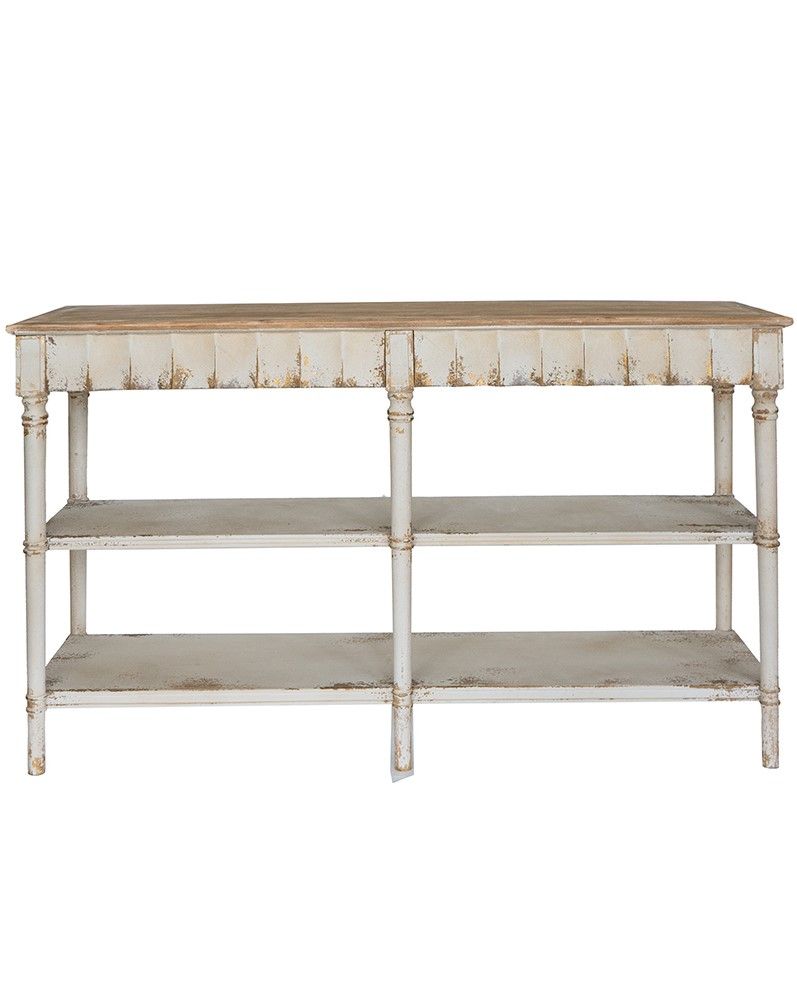 Консоль пристенная Прованс, с -мя полками Glasar D7231