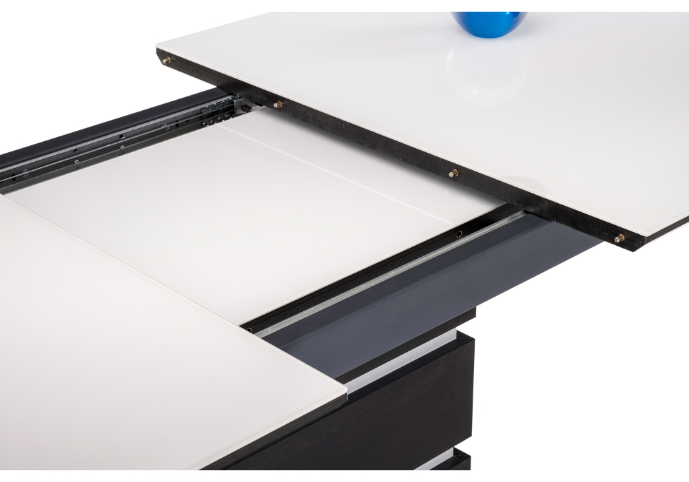 Стол стеклянный Woodville Фернан венге / белый 462379