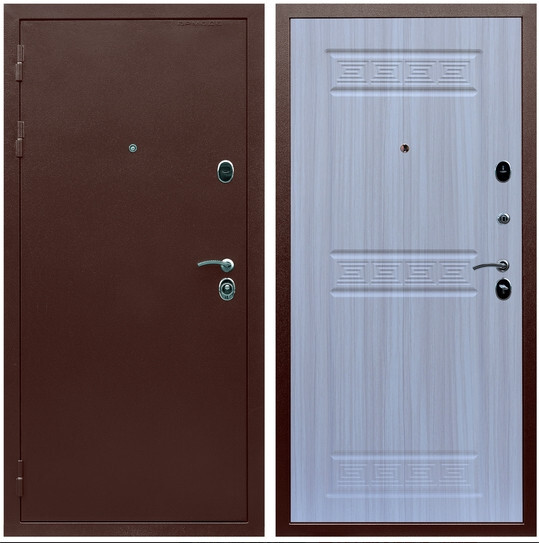 Дверь входная Graf Люкс ТП-70 Антик медь / МДФ 10 мм ФЛ-242 Сандал белый