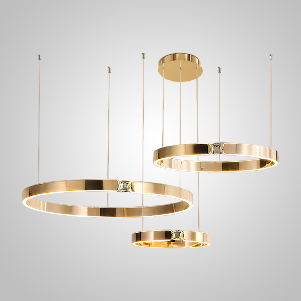 Подвесная люстра SELLIF B RING COMBO D40+60+80 Brass by ImperiumLoft