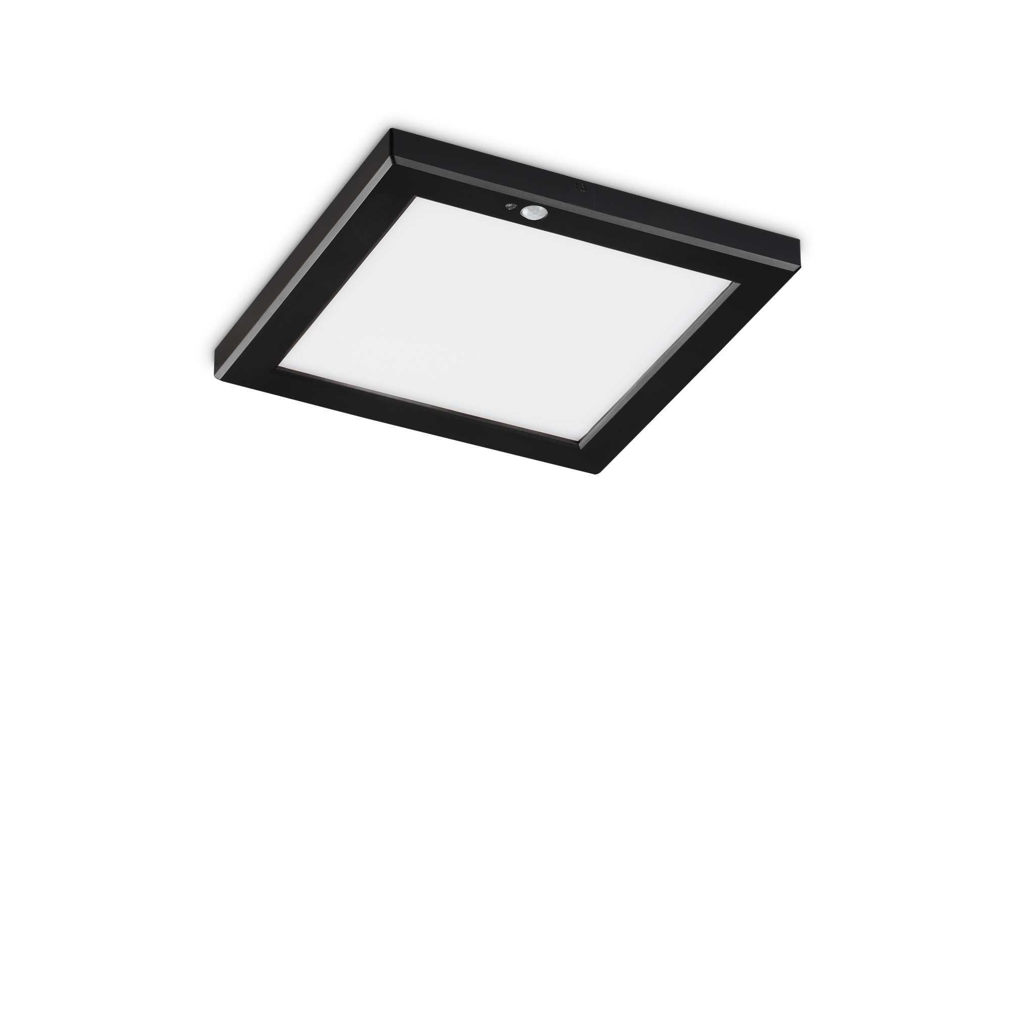 Потолочный светильник Ideal Lux AURA PL SQUARE 3000K NERO SENSOR 290829