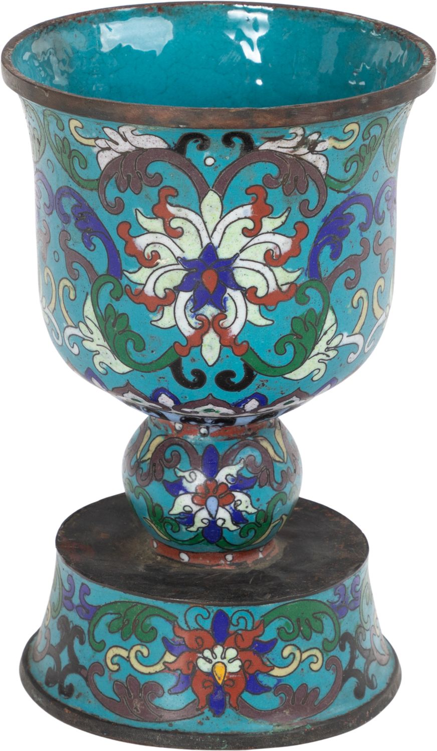 Подсвечник cиний клуазоне Glasar YSB071