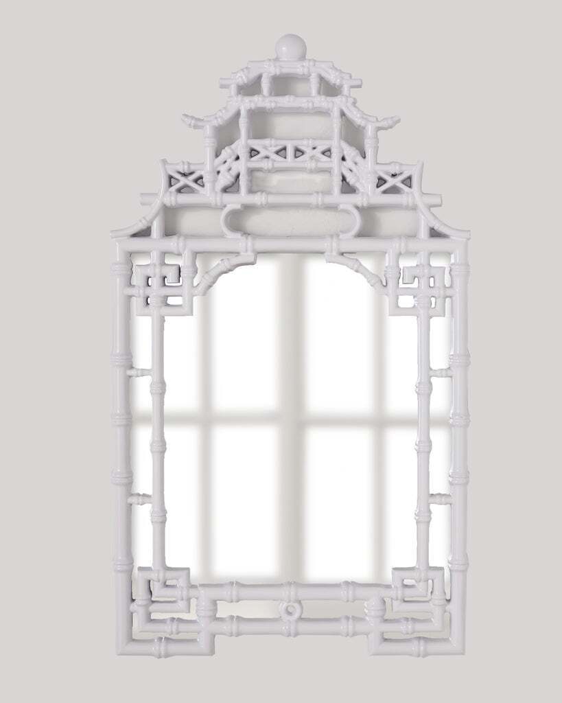 Зеркало в белой раме Кантон Louvre Home LH2104