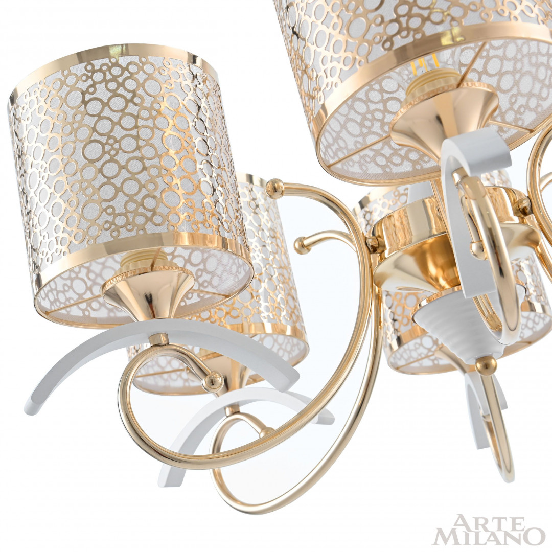 Люстра подвесная с плафонами 309787/5 Wh/Gd Arte Milano