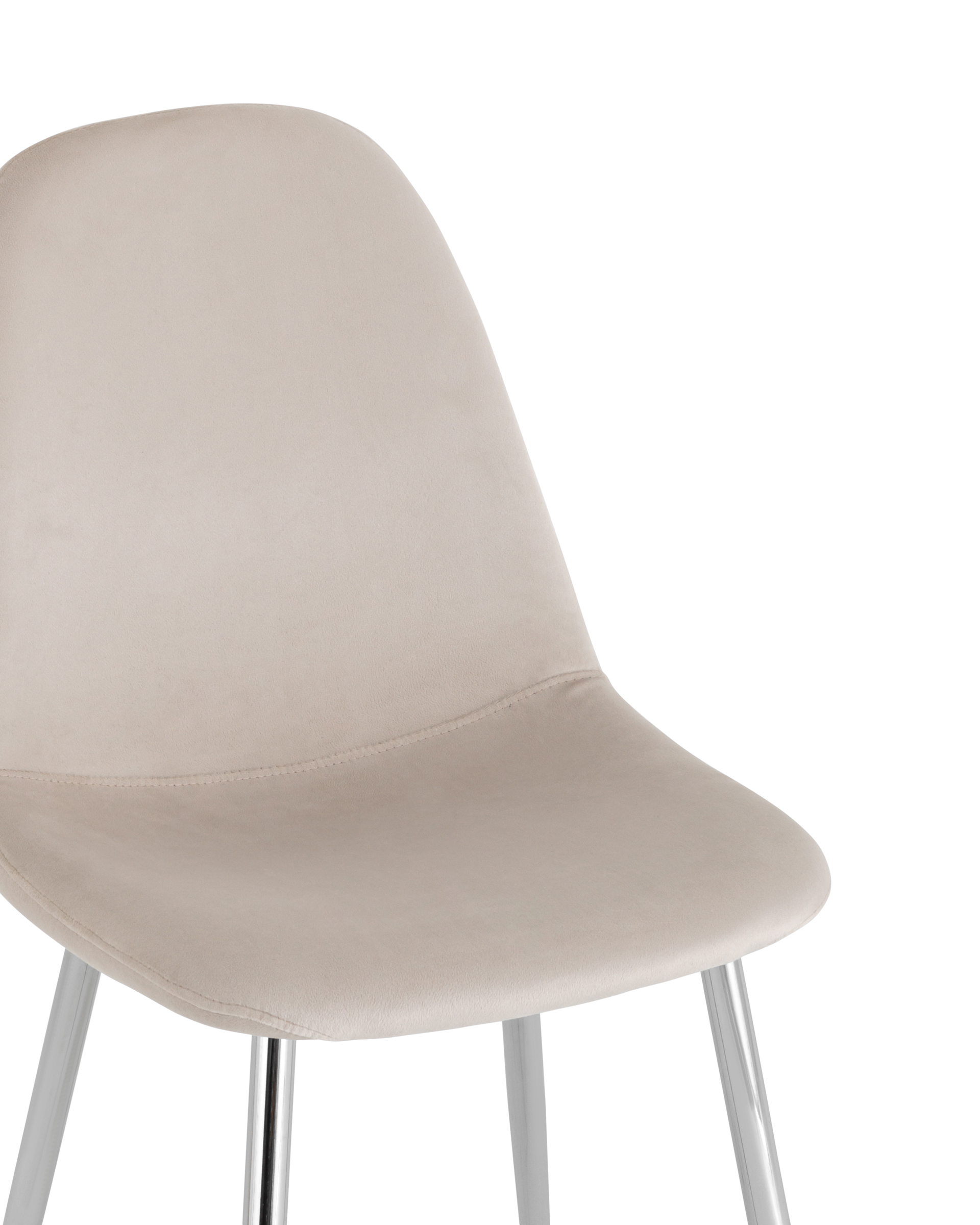 Стул Валенсия SN велюр бежевый хромированные ножки Stool Group