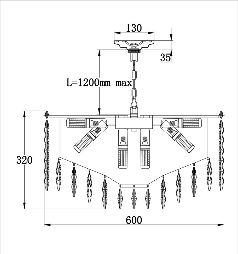 Люстра подвесная Fluorite FL1191-14P