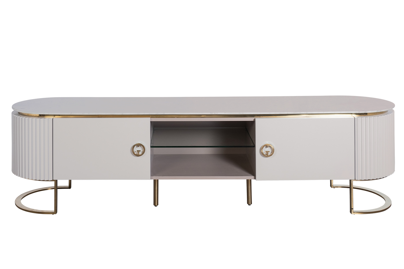 Тумба под телевизор с мраморной столешницей Garda Decor 77IP-GD010-TV