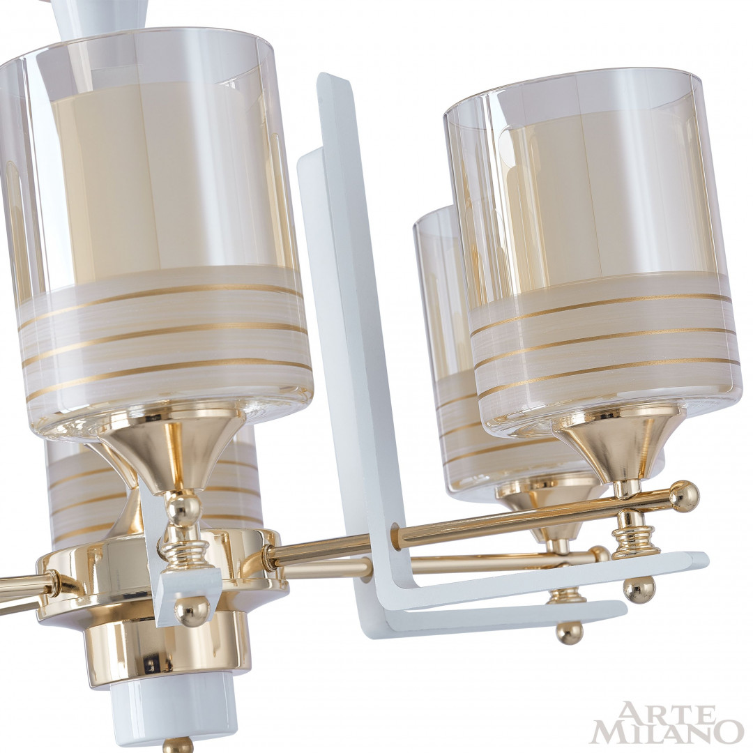 Люстра подвесная с плафонами 306087/6 Wh/Gd Arte Milano