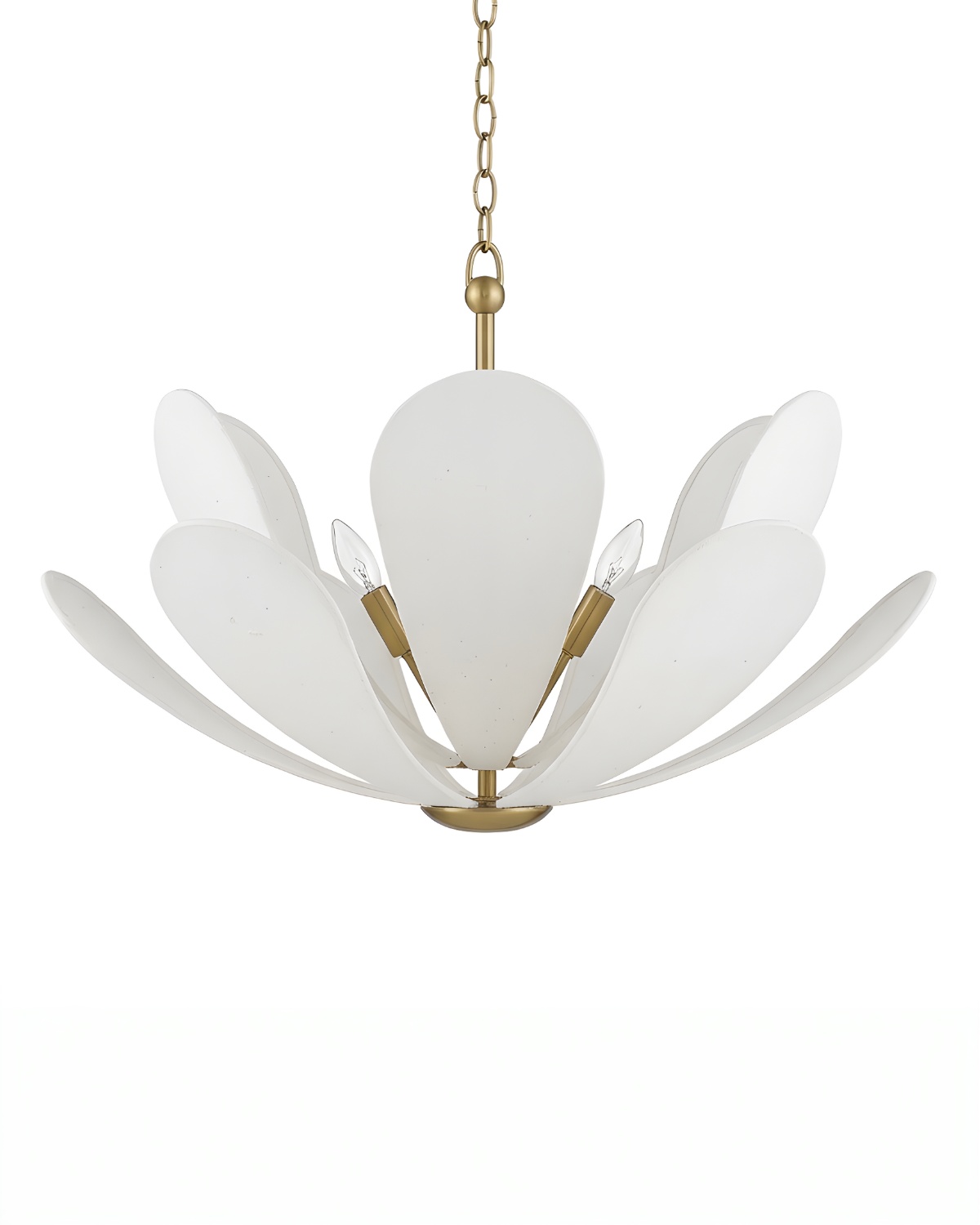 Золотистая люстра Флэк с белым абажуром Louvre Home LCH060825SWL
