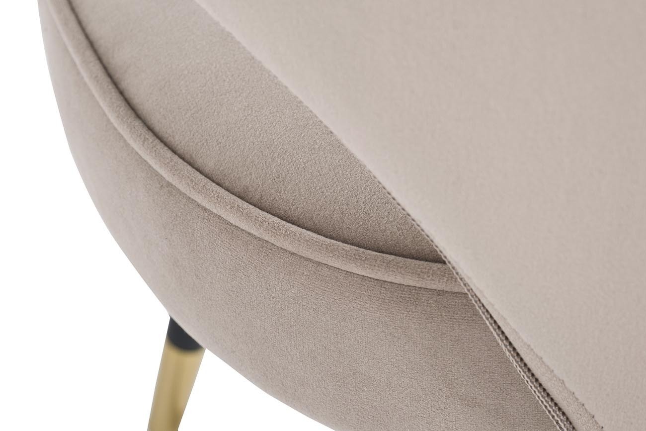 Стул велюровый серо-бежевый Garda Decor 30C-1228F BG