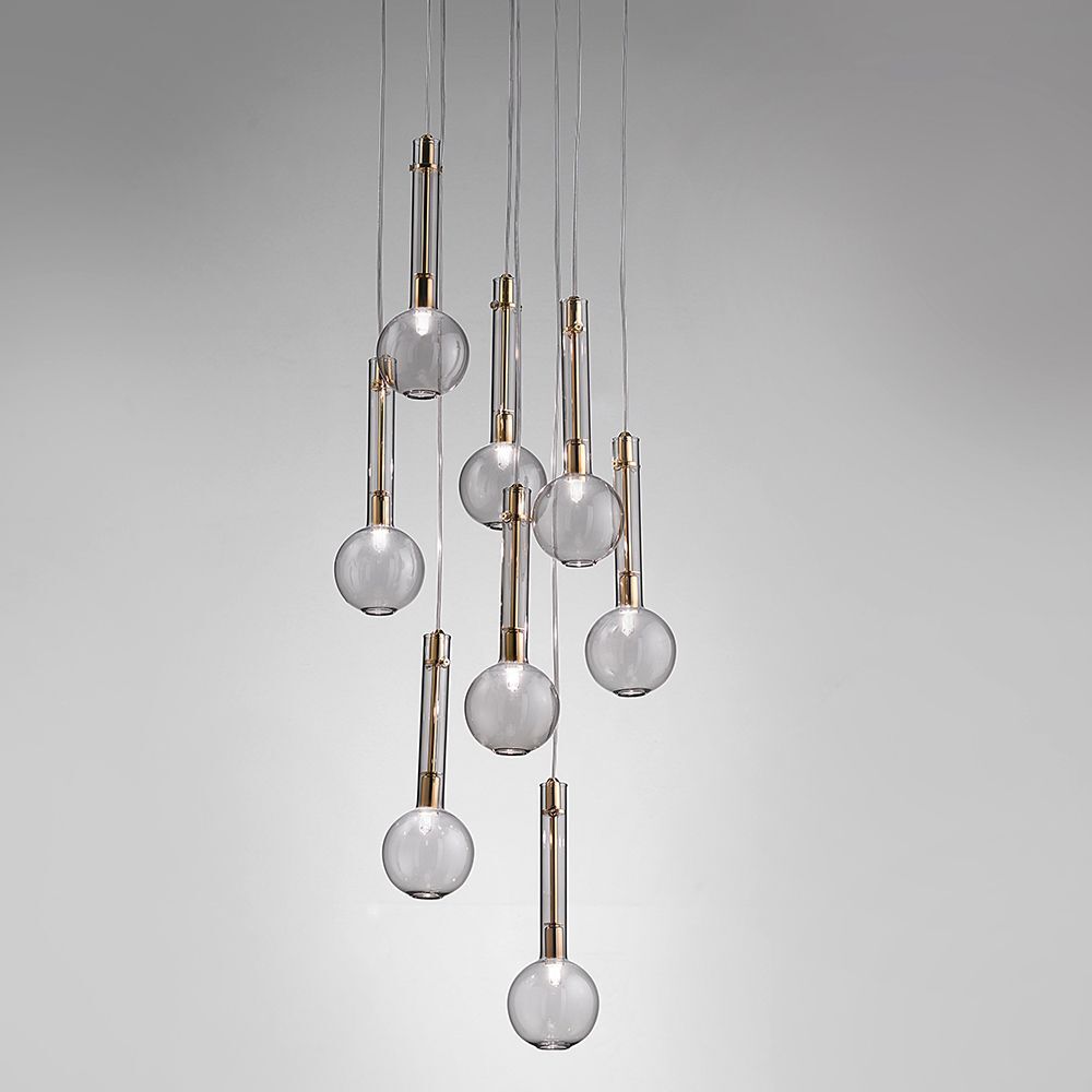 Подвесной светильник Selene Illuminazione Ampolla smoke/chrome 2804-030002 smoke/chrome