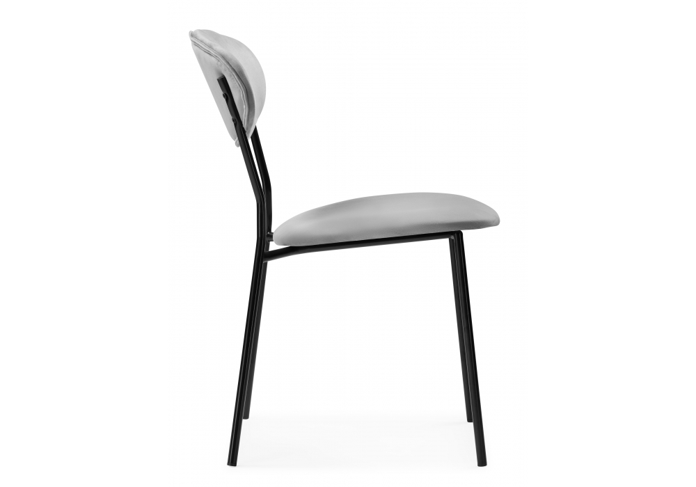 Стул Woodville Корсе светло-серый/ черный глянец 494366