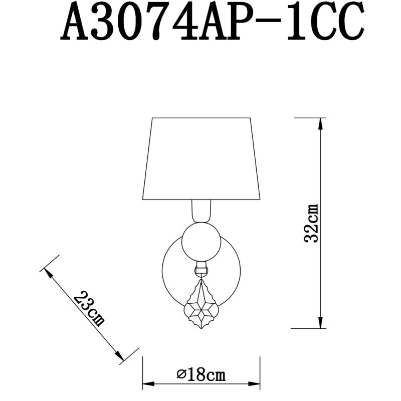 Бра Arte Lamp A3074AP-1CC