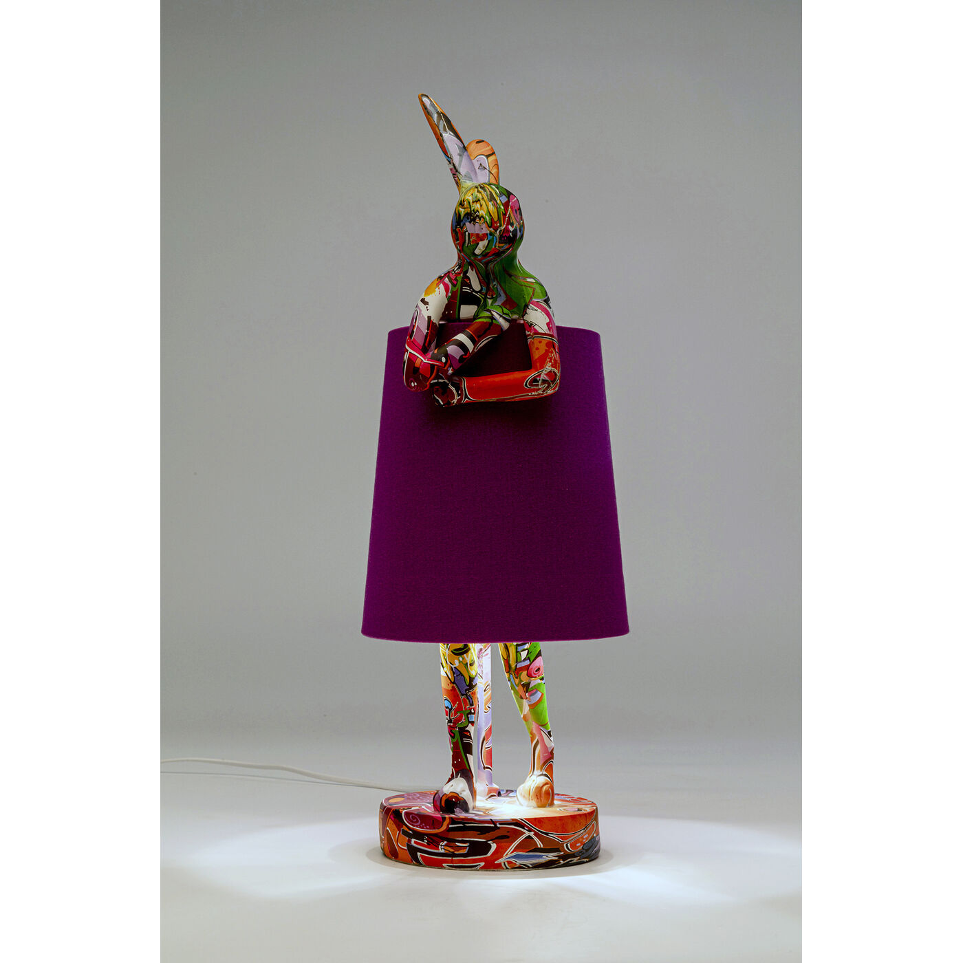 Светильник настольный Animal Rabbit Graffiti/Purple 50cm KARE 56662
