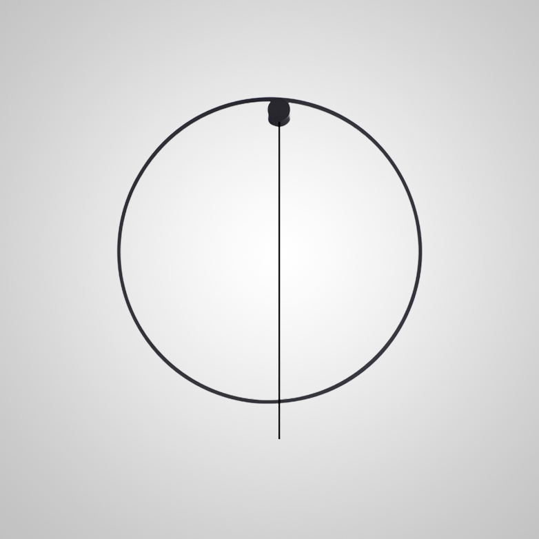 Настенный светильник WILD RING B D30 Black by ImperiumLoft