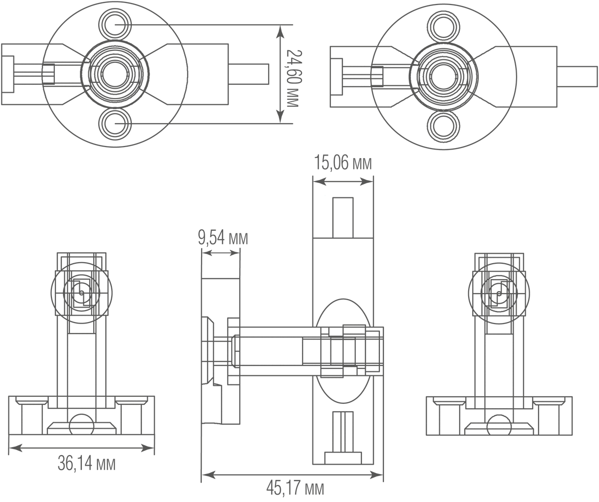 Токопроводящий угловой соединитель (поворотный Donolux L Connector DL20651 W 15-180