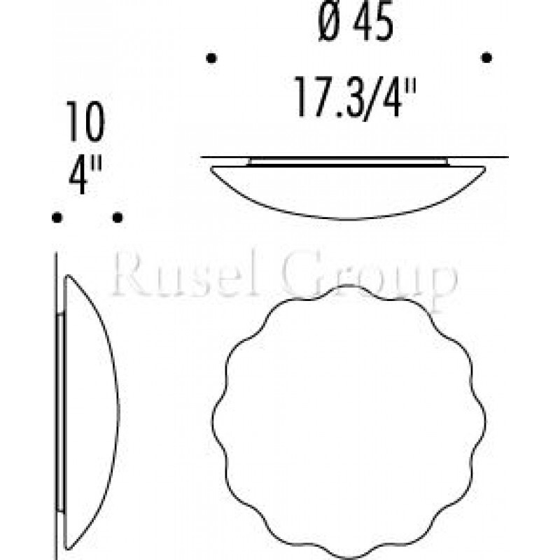 Настенно-потолочный светильник LEUCOS NUBIA P-PL 45