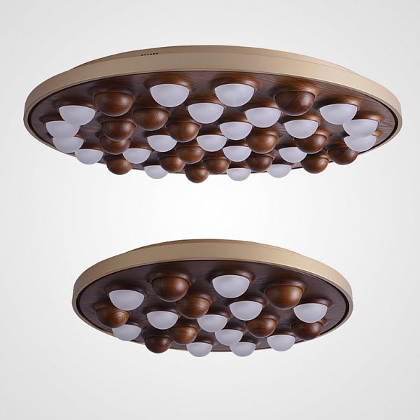 Потолочная люстра PIE D60 Gold/Dark wood by ImperiumLoft
