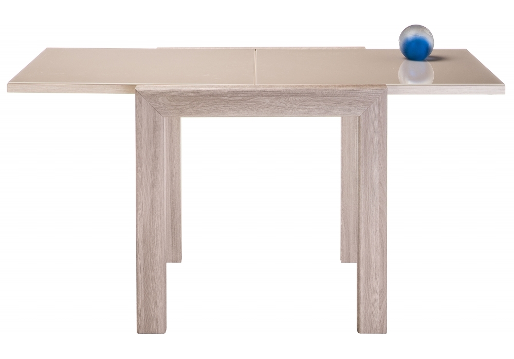 Стол стеклянный Woodville Стеклянный стол Джендри капучино / ясень шимо светлый 462095