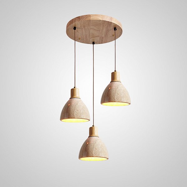 Подвесной светильник MELIUS TRIO B Light brown Диск by ImperiumLoft