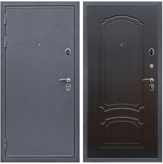 Дверь входная Graf Лондон Антик серебро / МДФ 6 мм ФЛ-140 Венге