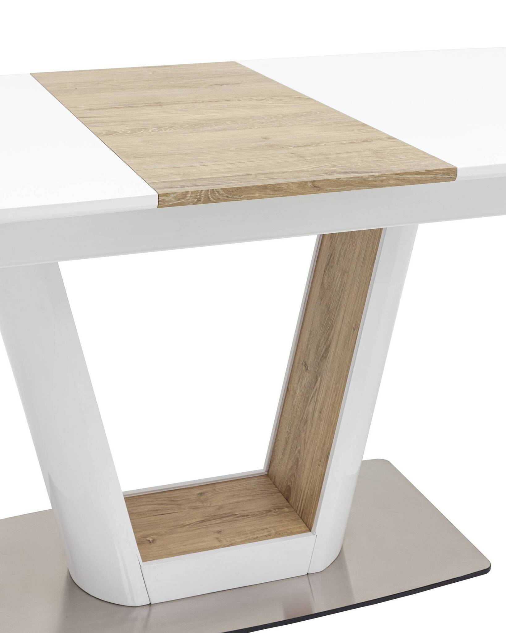 Стол обеденный Атланта раскладной 160-200*90 глянцевый белый Stool Group