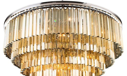 Люстра Delight Collection Odeon 10A chrome/amber