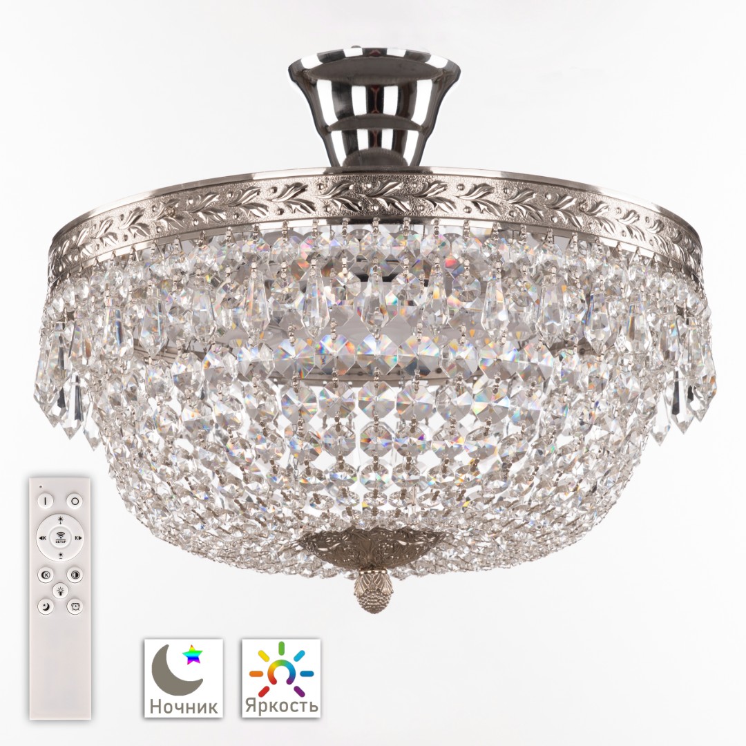 Люстра светодиодная хрустальная 19011/35IV/LED-DIM Ni Bohemia Ivele Crystal