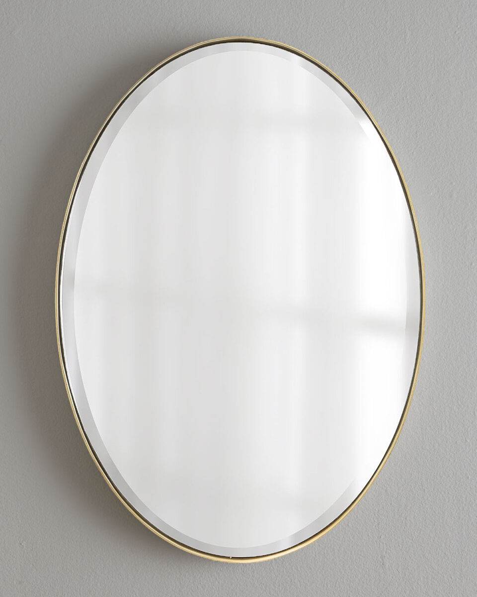 Золотое овальное зеркало Хоган Louvre Home DWM210824PND