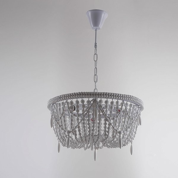 Люстра RH Anselme White Wood Weathered Chandelier by ImperiumLoft
